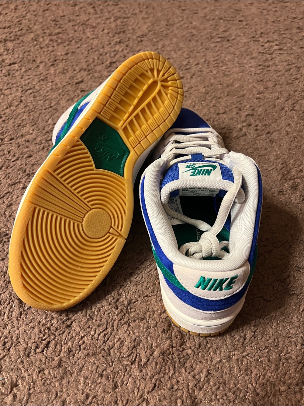 NEW Nike SB Dunk Low Pro Hyper Royal Malachite Size 7.5 HF3704-001 - Picture 7 of 7